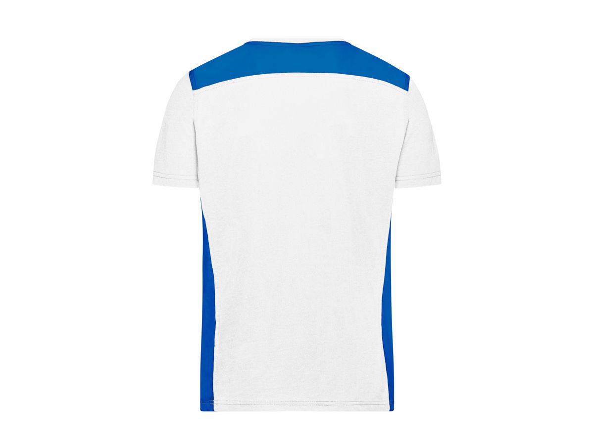 JN Herren Workwear  T-Shirt JN860 white/royal, Größe L