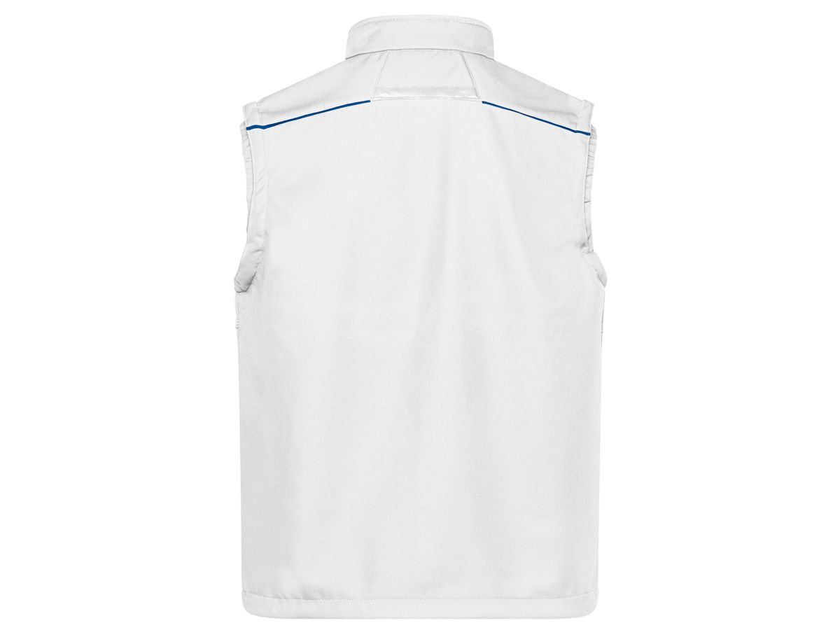JN Funktionelle Softshell-Weste JN852 white/royal, Größe XL
