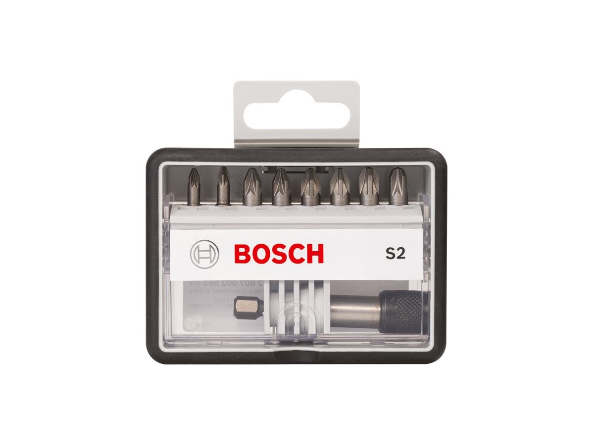 BOSCH Bit Set 9 tlg. (PH1(2x), PH2(4x), PZ3(2x), Adapter)