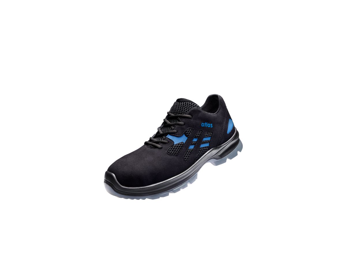 ATLAS Sicherheits-Halbschuh Flash 2400 Gr. 48 W10 S1 ESD, schwarz/blau, 13800