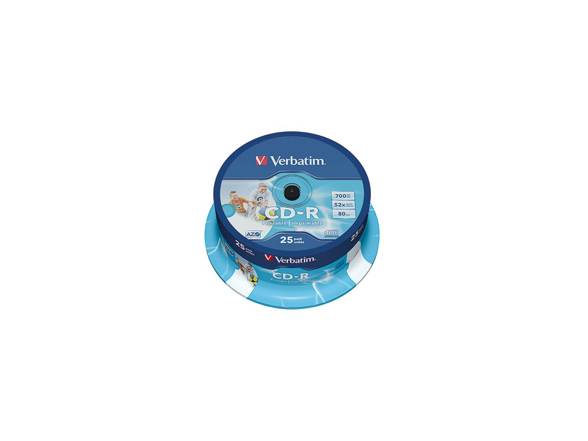 Verbatim CD-R 43439 52x 700MB 80Min. Spindel 25 St./Pack.