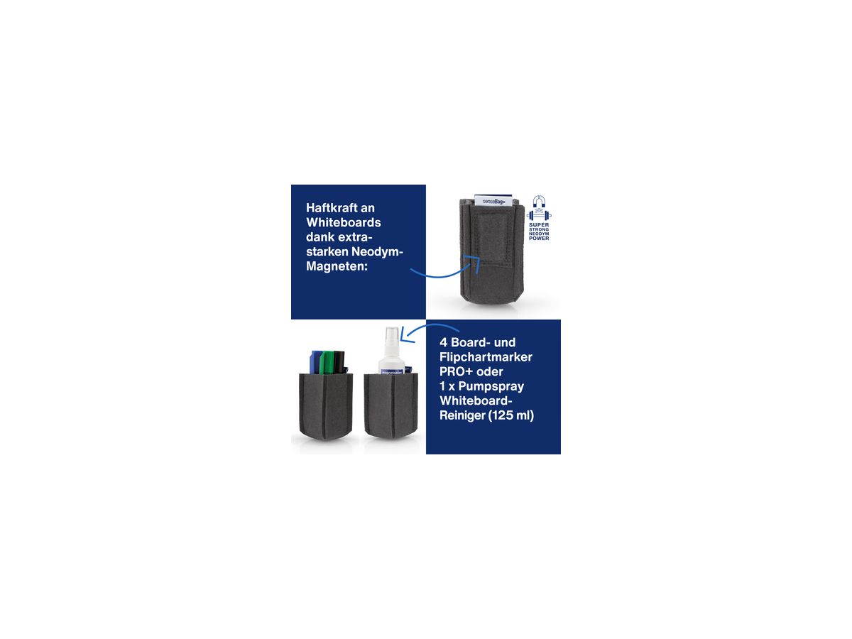 magnetoplan Stiftehalter magnetoTray small 1227601 grau