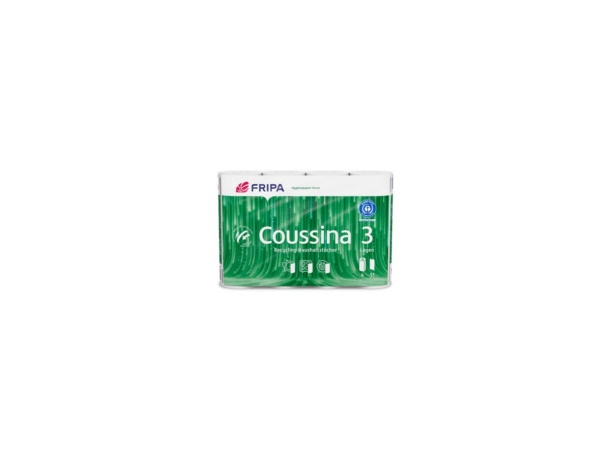 fripa Küchenrolle Coussina 3204002 3-lagig weiß 4 St./Pack.
