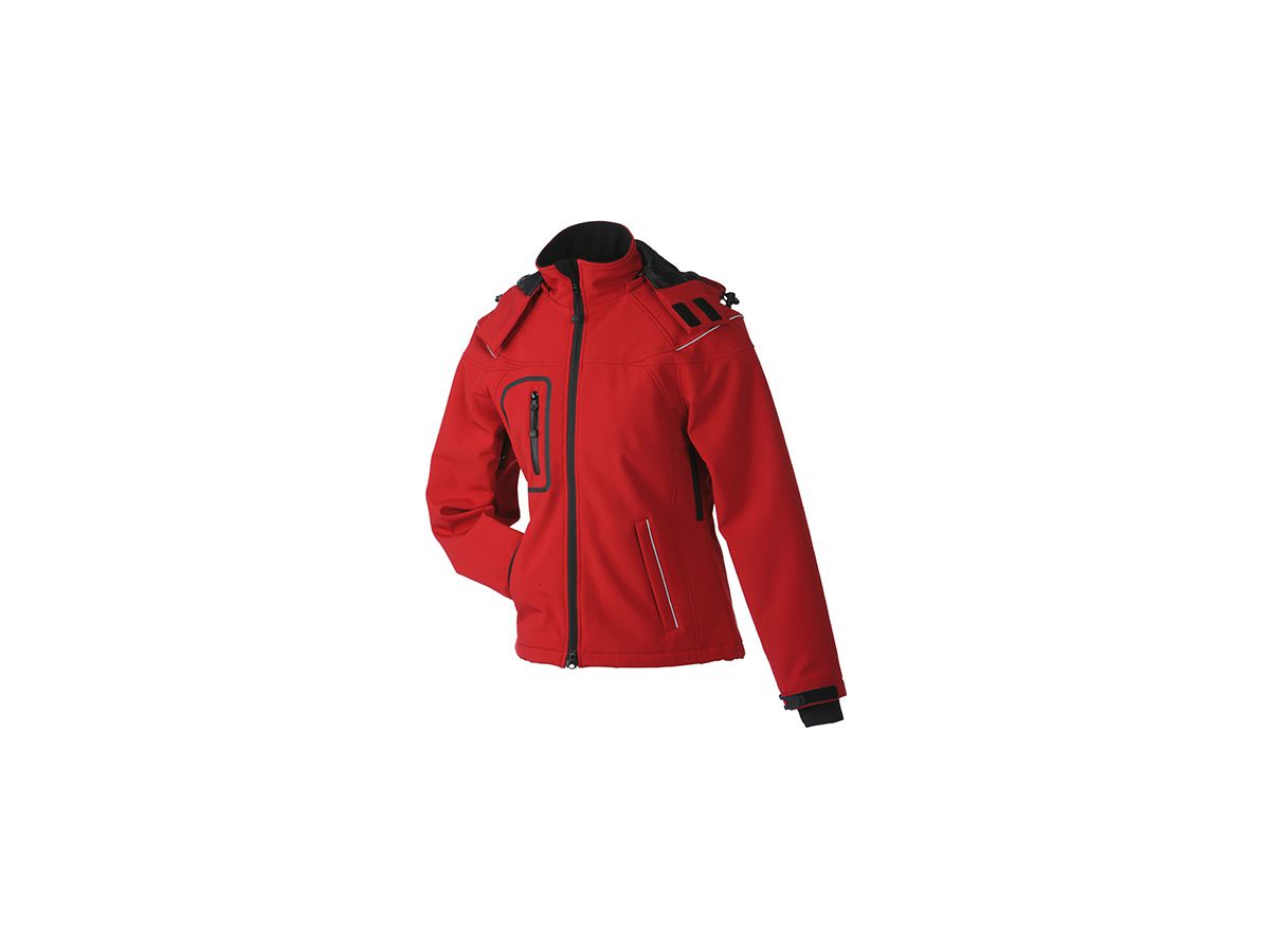 JN Ladies Winter Softshell Jacket JN1001 95%PES/5%EL, red, Größe 2XL