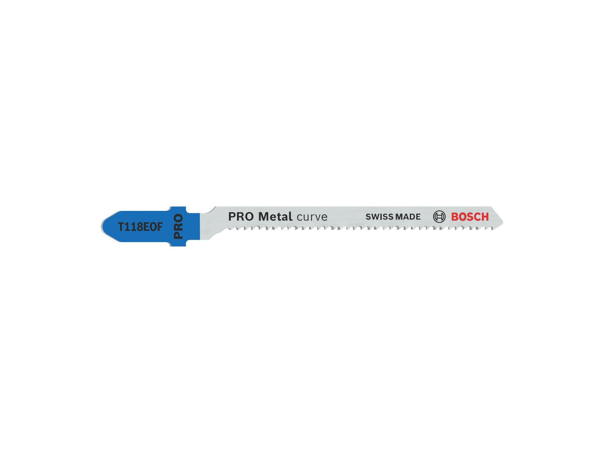 BOSCH Stichsägeblatt-Set PRO Metal curve T118EOF, 83 mm, 2-teilig