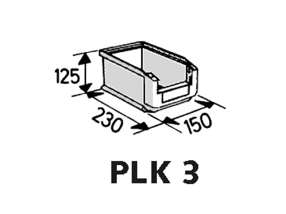C+P Lager-Regalschrank 1980x700x300mm, 7035, 11 Böden, Tür