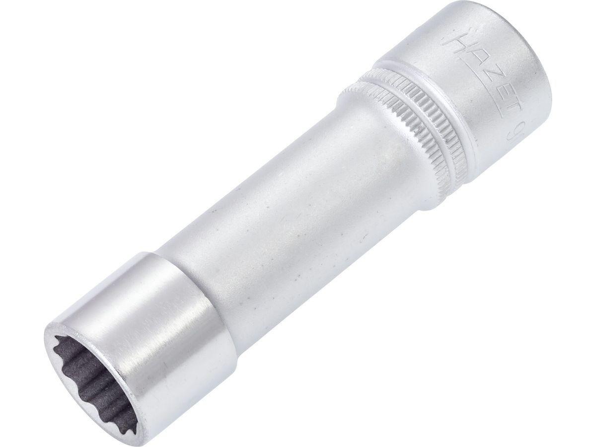 Socket wrench insert long 1/2" 16mm bi-hex DIN3124