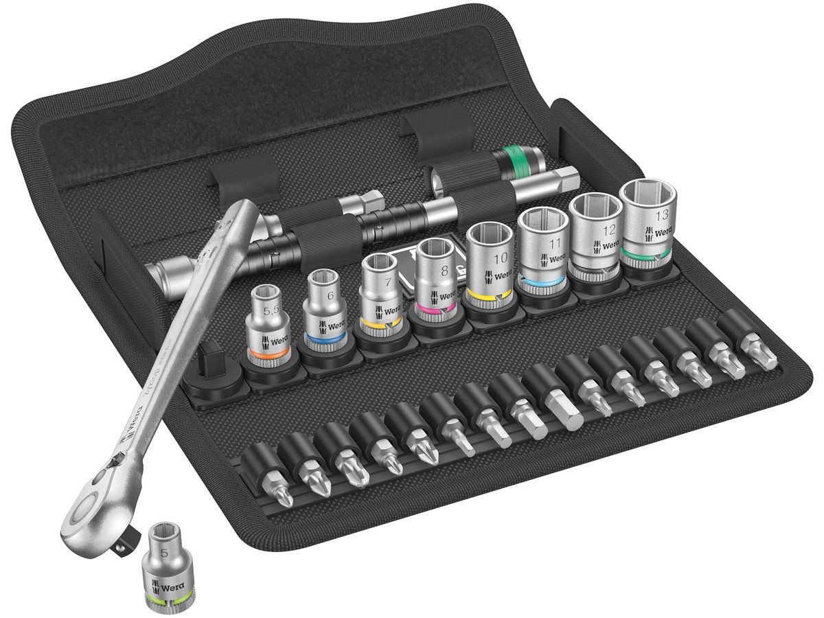 Dopsleutelset 1/4" ZYKLOP switch 28-deli g Wera