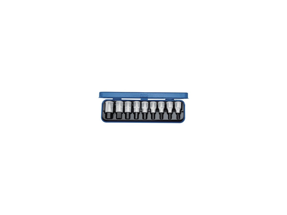 Screwdr.bit set 1/2" 9PCS. 5-17MM GEDORE