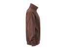 JN Workwear Half Zip Sweat JN831 70%BW/30%PES, brown, Größe S