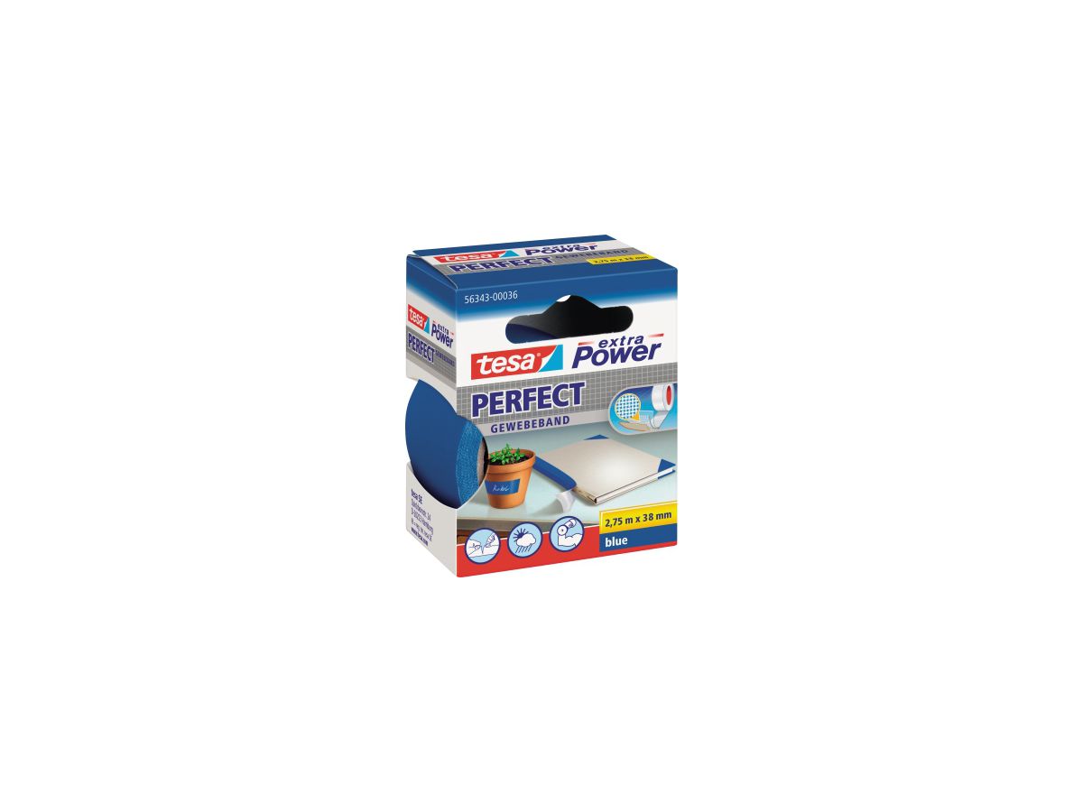 tesa Gewebeband extra Power Perfect 56343-00036 blau