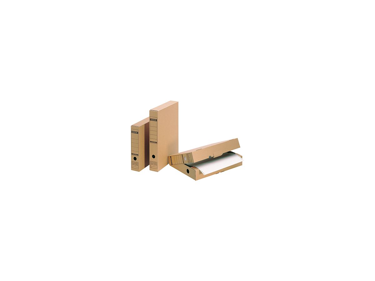 Leitz Archivbox 60840000 DIN A4 max. 63mm Wellpappe naturbraun