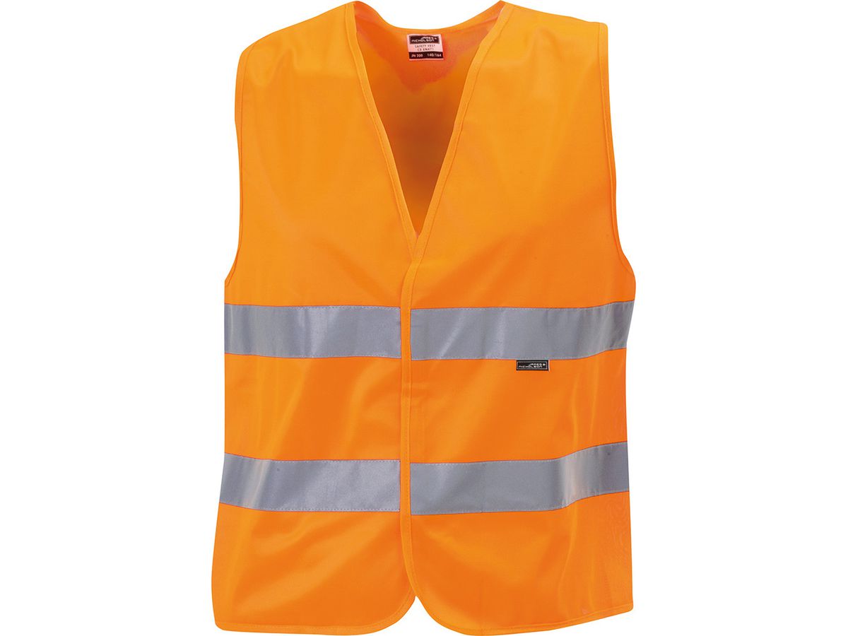 JN Safety Vest Junior JN200K 100%PES, fluorescent-orange, Gr. 140-164