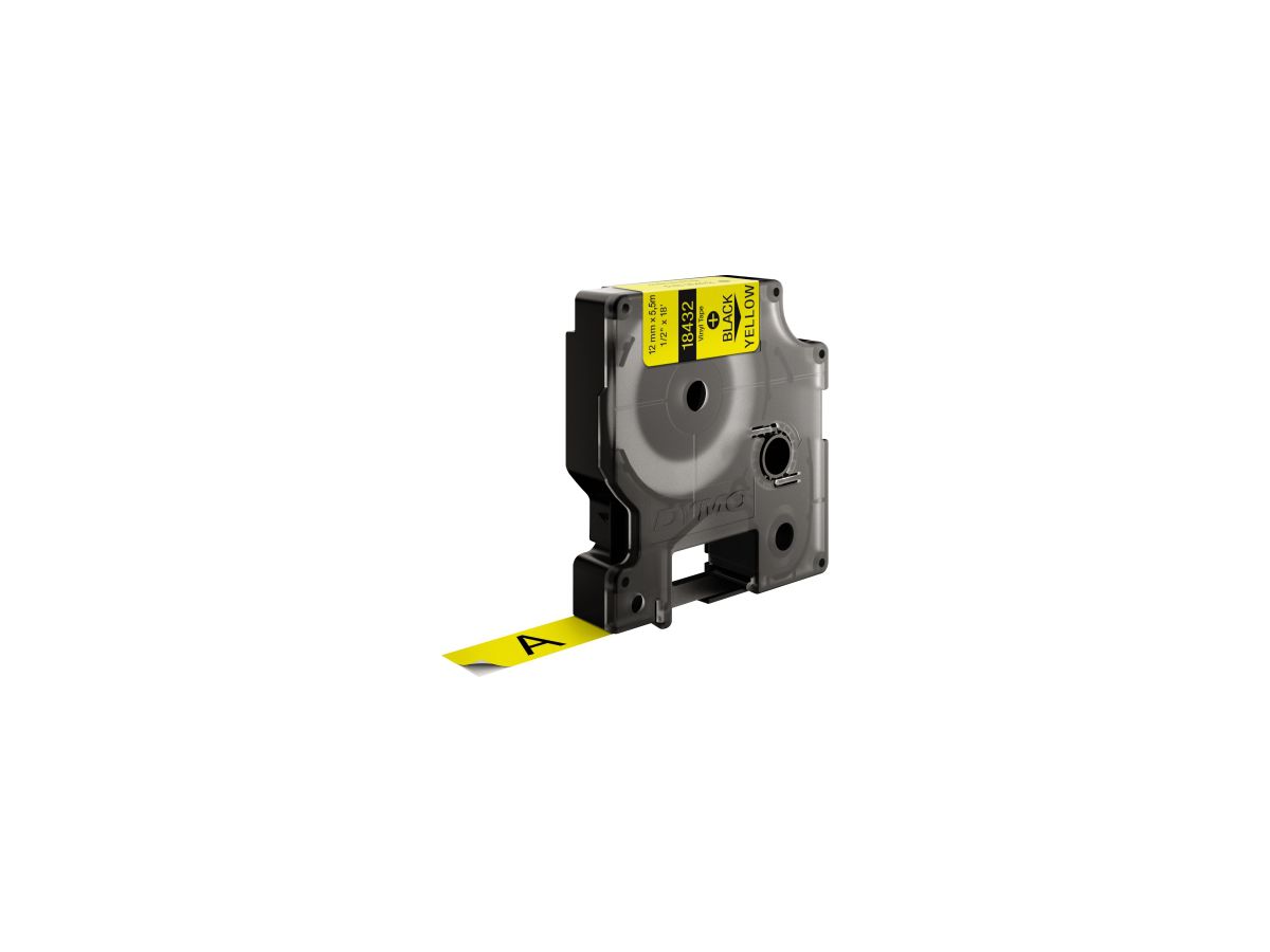 DYMO Schriftbandkassette Rhino ID1 18432 12mmx5,5m sw auf ge