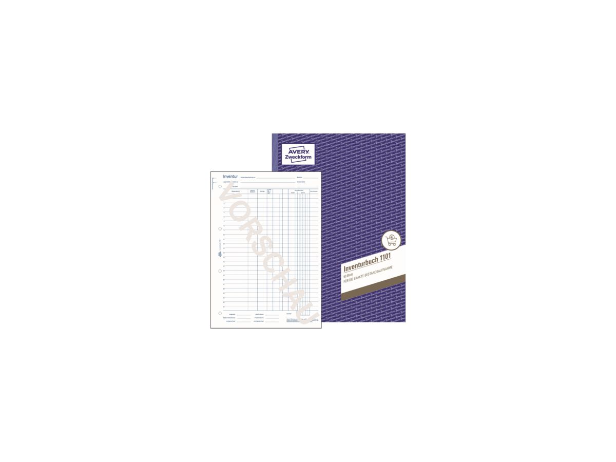 Avery Zweckform Inventurbuch 1101 DIN A4 50Blatt