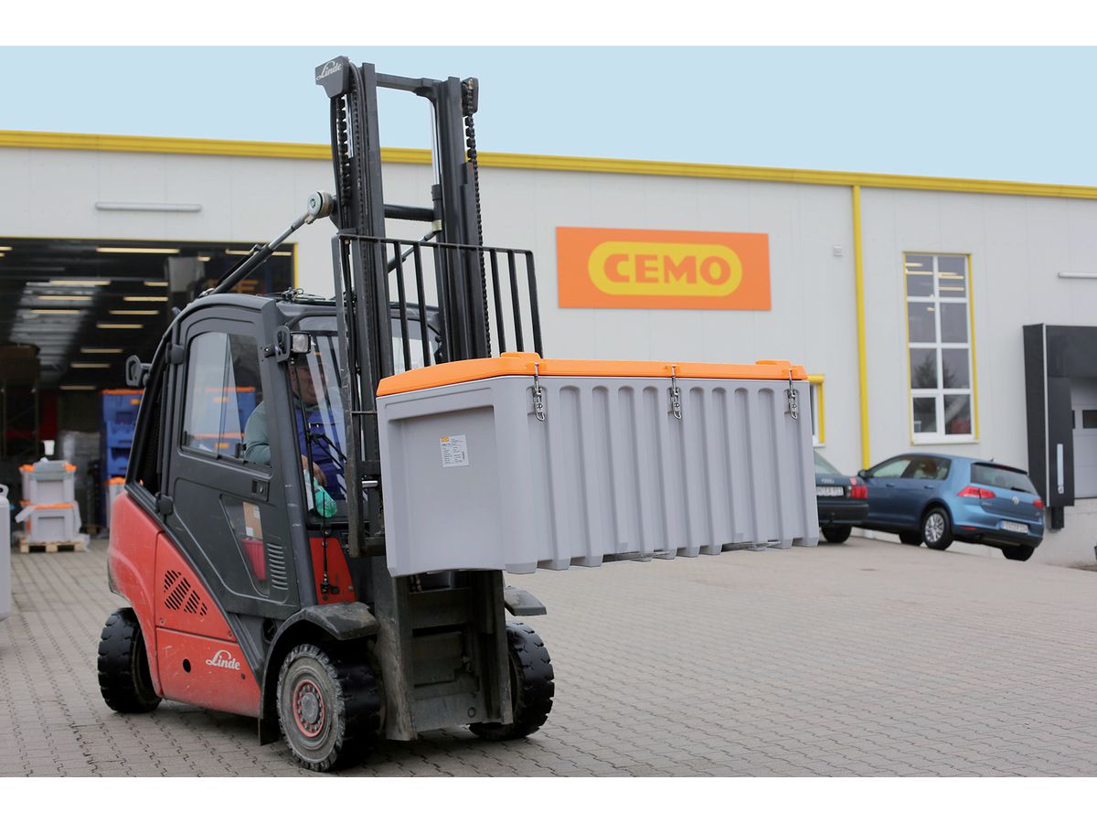 CEMbox 250 grau/orange 250 Ltr. kranbar 3030.7028