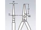 KNIPEX 22 01 160 Rundzange schwarz atramentiert 160 mm