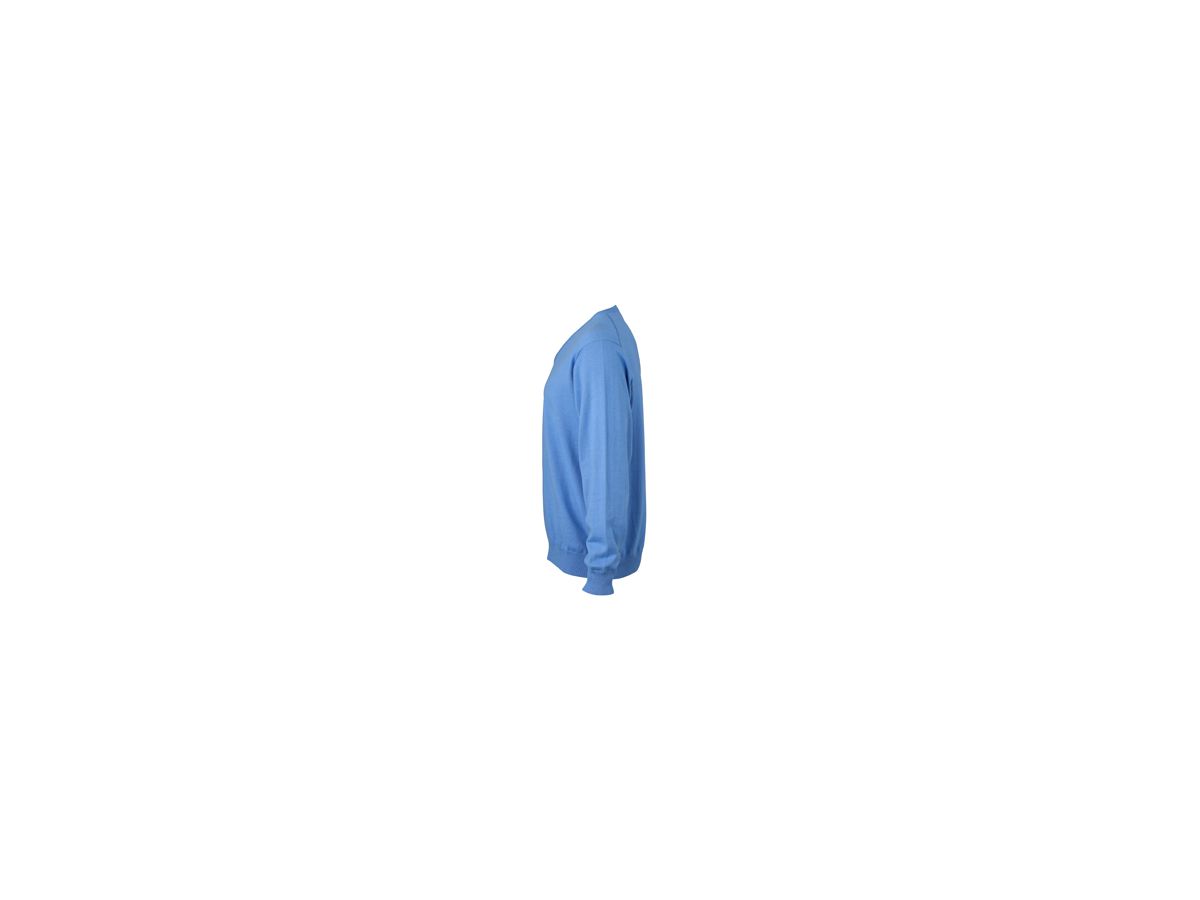 JN Mens V-Neck Pullover JN659 100%BW, glacier-blue, Größe M
