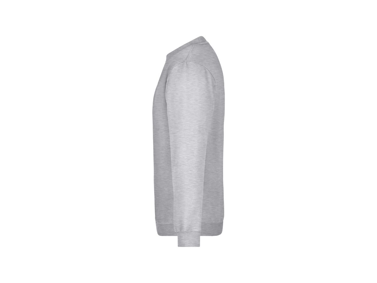 JN Round-Sweat Heavy JN040 80%BW/20%PES, grey-heather, Größe 5XL