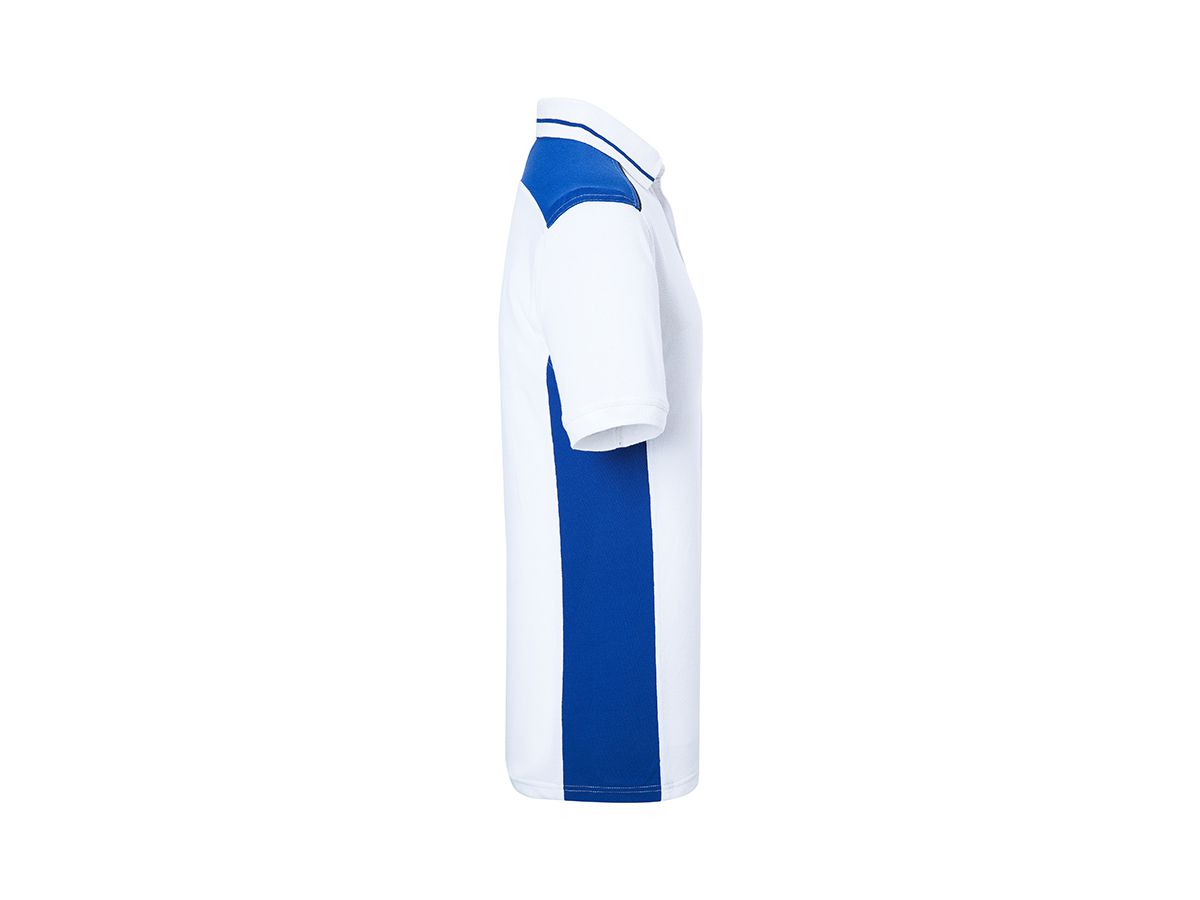 JN Men's Workwear Polo - COLOR - JN858 white/royal, Größe 6XL
