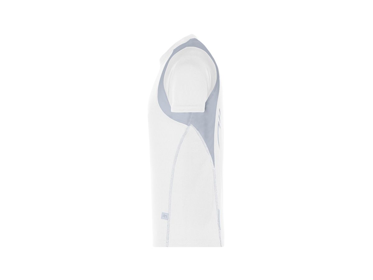 JN Running-T Junior JN397K 100%PES, white/silver, Größe L
