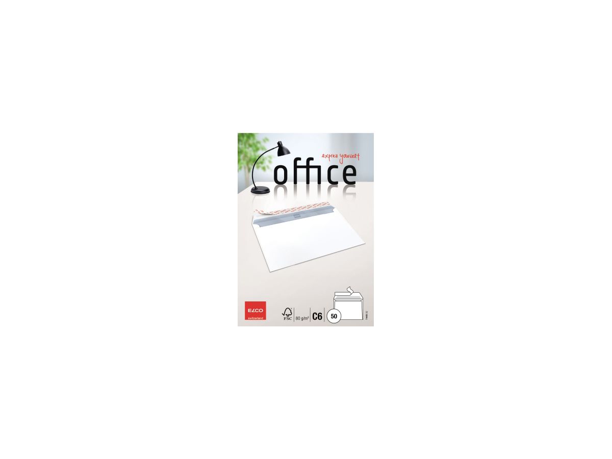 ELCO Briefumschlag Office 7446012 C6 oF hk weiß 50 St./Pack.
