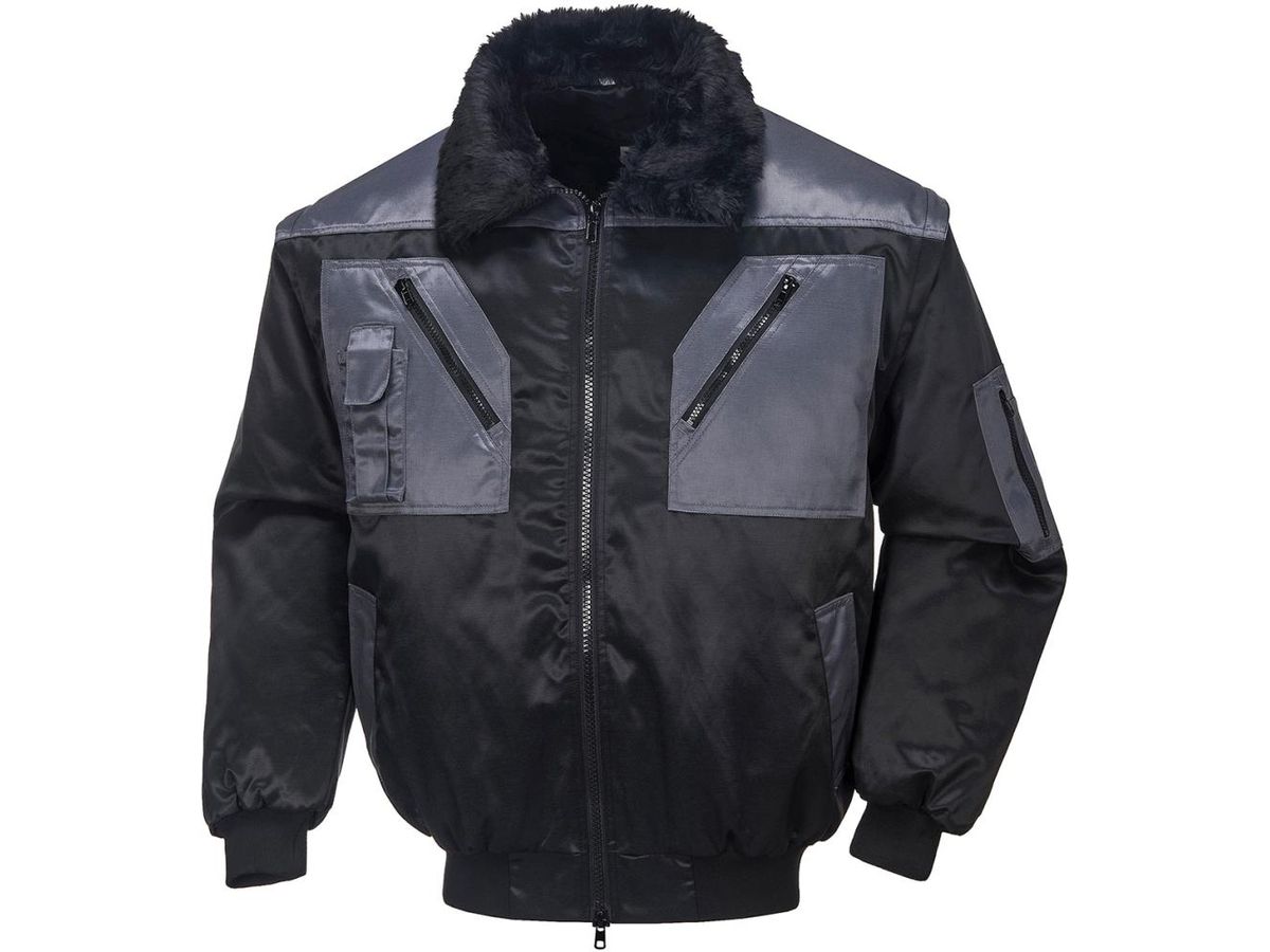 FORTIS Pilotenjacke Achim schwarz/anthrazit,Gr. 2XL