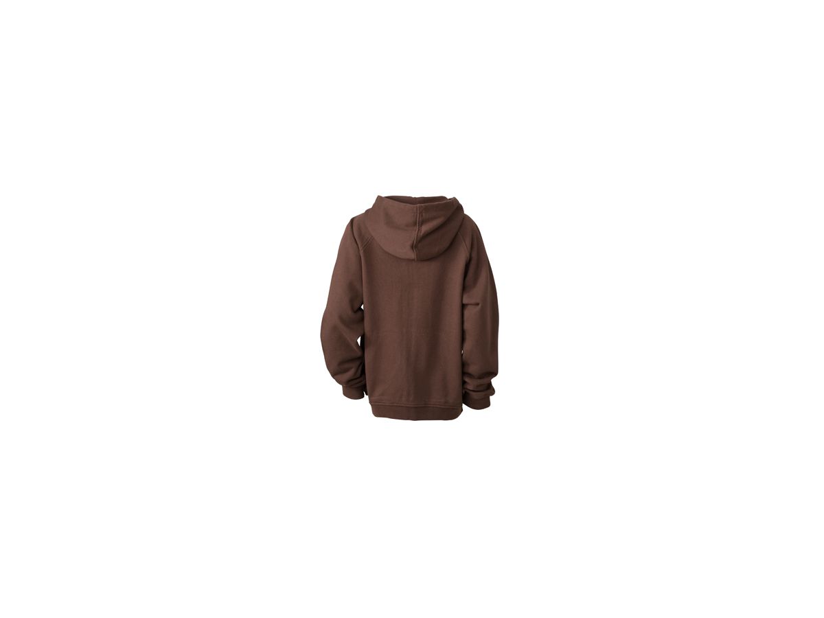 JN Hooded Jacket Junior JN059K 100%BW, brown, Größe XS