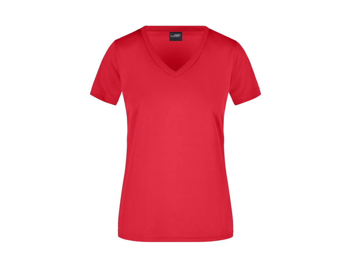 JN Ladies Active-V T-Shirt JN735 red, Gr. L