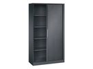 Rolladenschrank 1980x1000x435mm Ral 7021, Böden Dunkelgrau  4 Bö. Stabg.