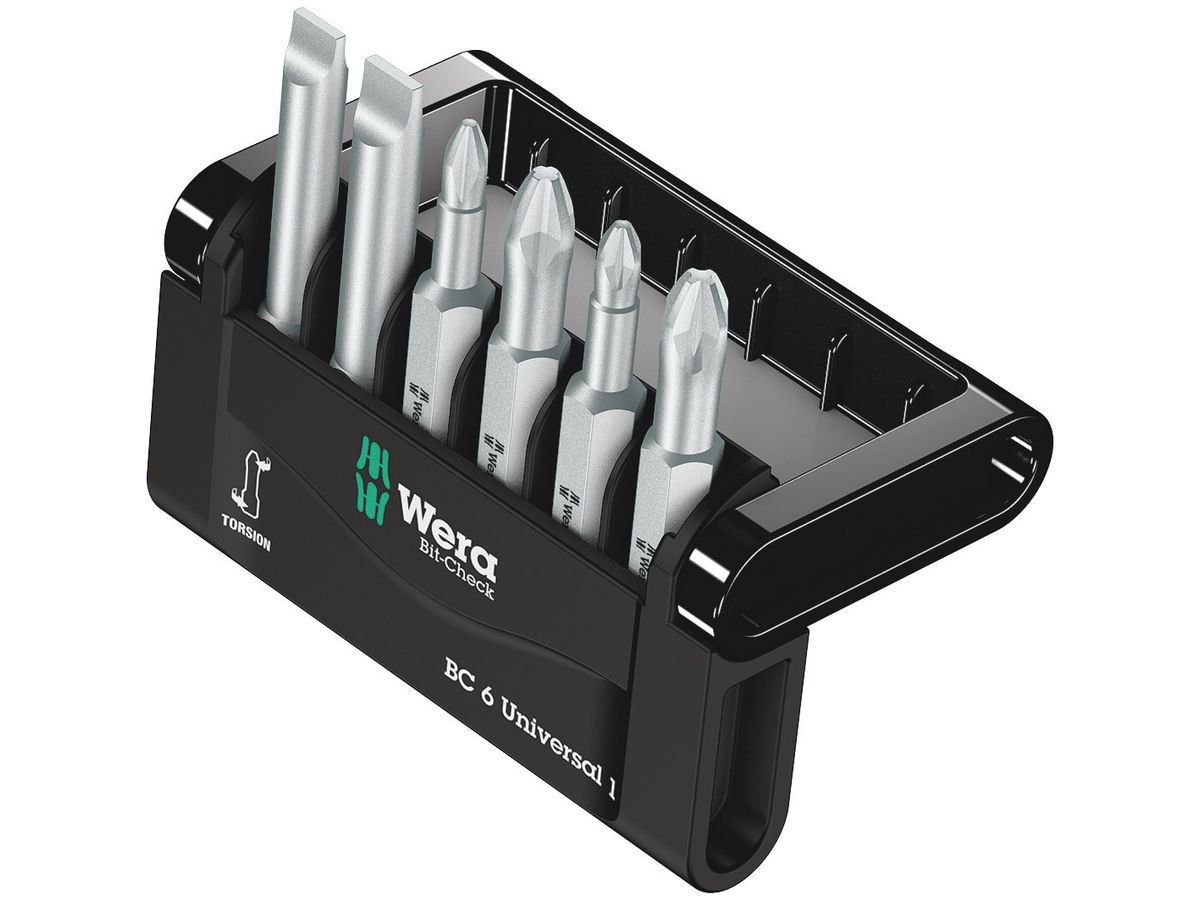 WERA Bits-Sortiment Bit-Check 6 Universal 1, 6-teilig