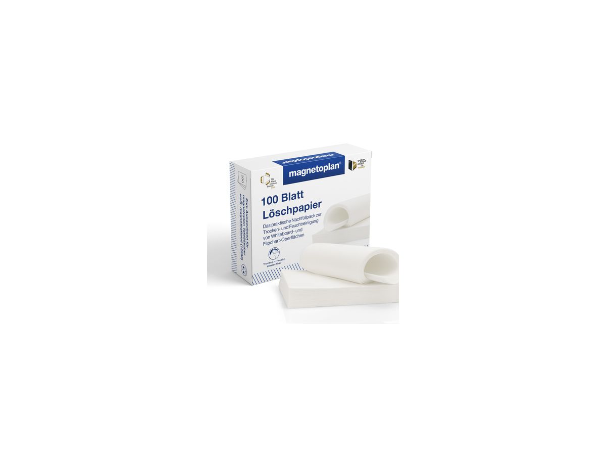 Magnetoplan Löschpapier 12296 Papier creme100 Bl./Pack.