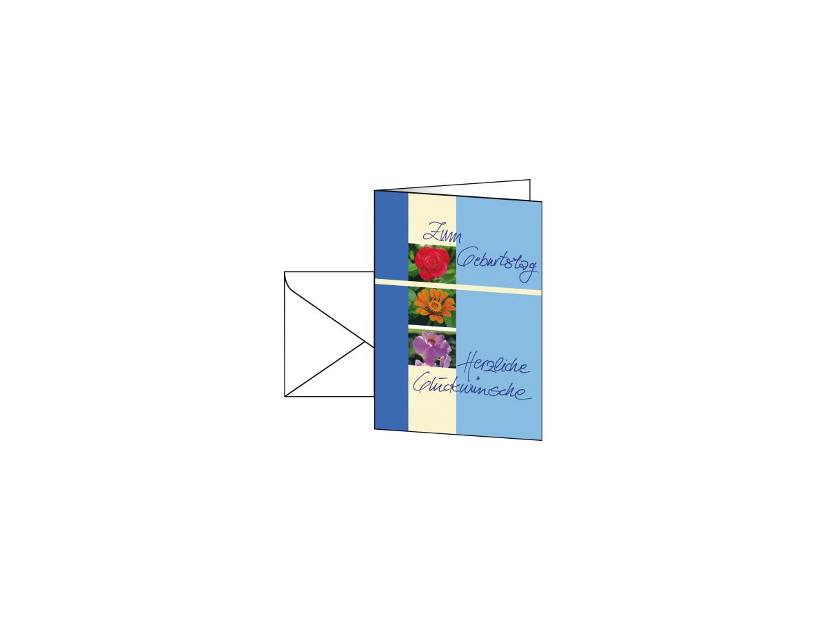 Sigel Geburtstagskarte Trio DS610 DIN A6 220g 10 St./Pack. +Umschläge