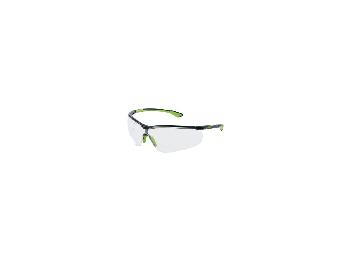 UVEX Schutzbrille sportstyle exc. AS AF klar schw/lime 9193.265