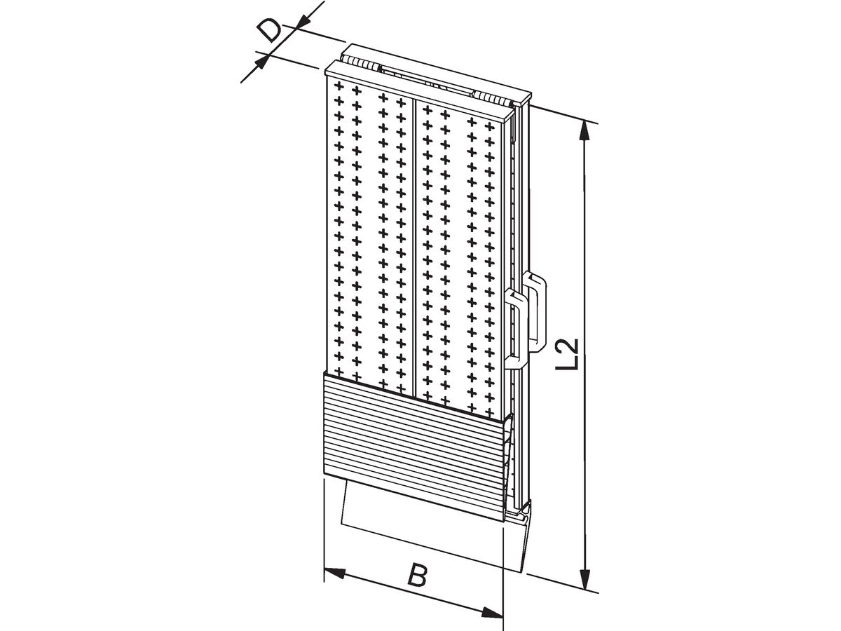 Verladeschiene Alu 200Kp L2500xB400mm o.Rand