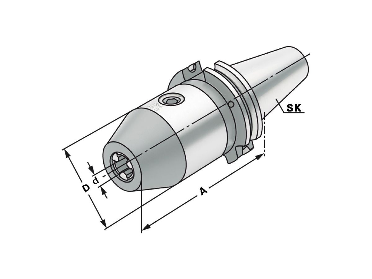 KEMMLER CNC-Bohrfutter SK 40-1/13-90 402.15.13