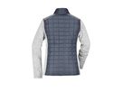 JN Ladies' Knitted Hybrid Jacket JN741 light-melange/anthracite-melange Gr. XS