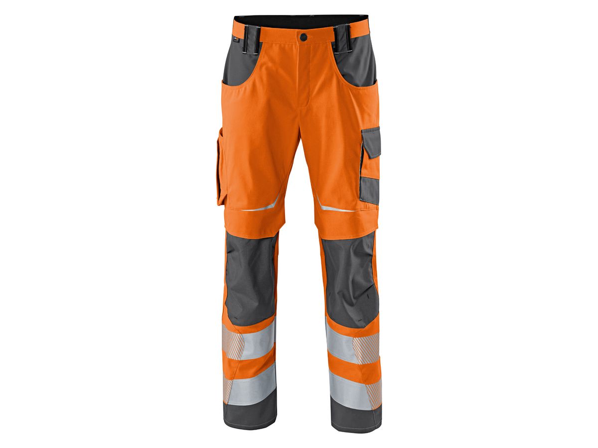 KÜBLER Warnschutzhose Sommer, Reflectiq 270g/m Kl. 2, Warnorange/Anthr. Gr. 56