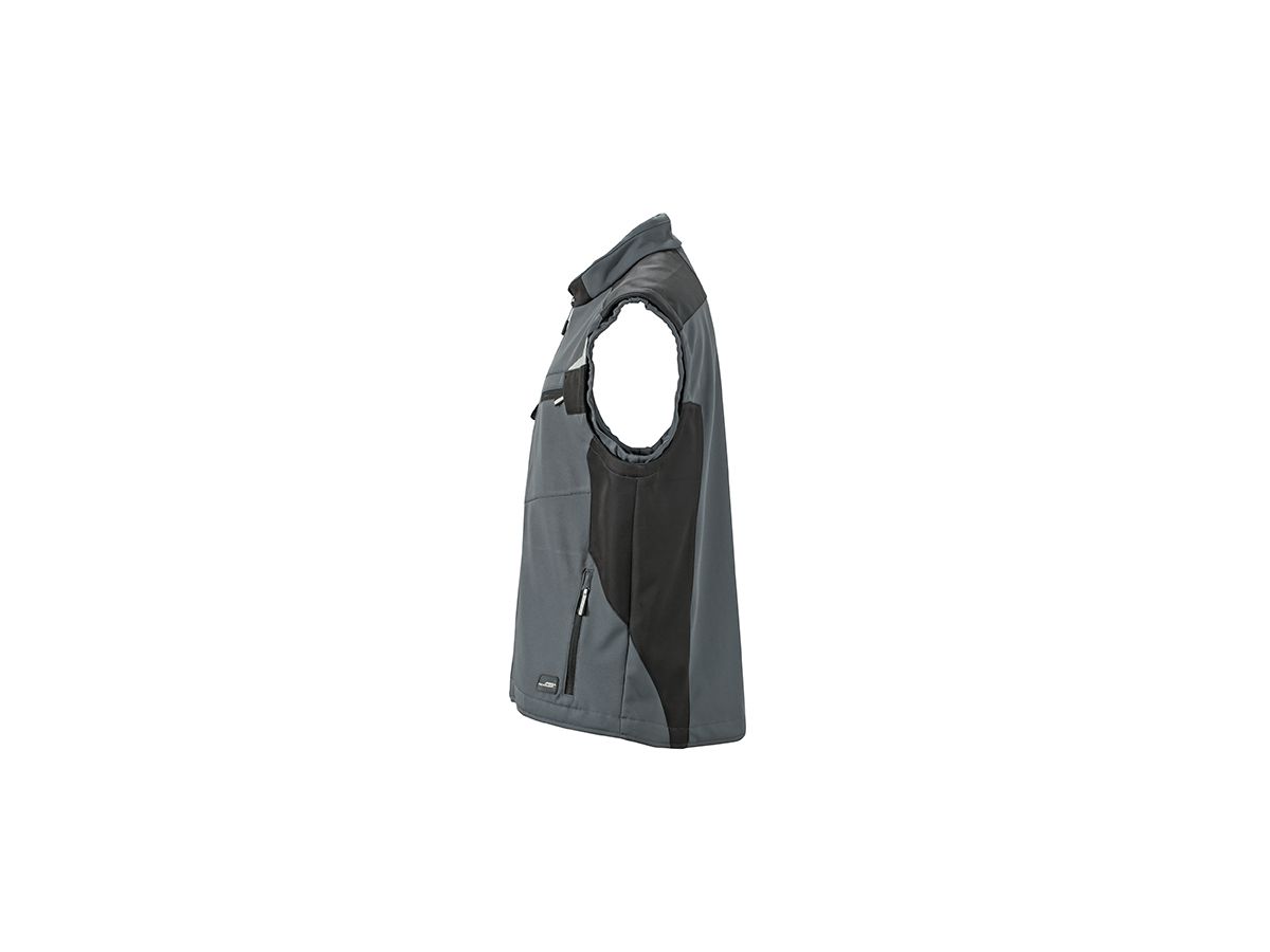 JN Workwear Softshell Vest JN845 100%PES, carbon/black, Größe L
