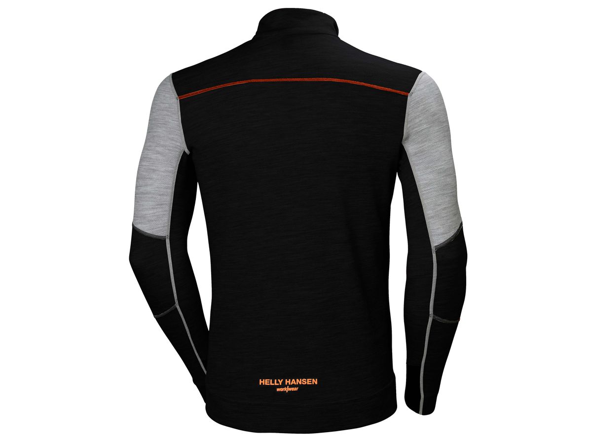 HELLY HANSEN LIFA Merino LS-Baselayer 75107 Gr. 4XL GREY MELANGE/BLACK