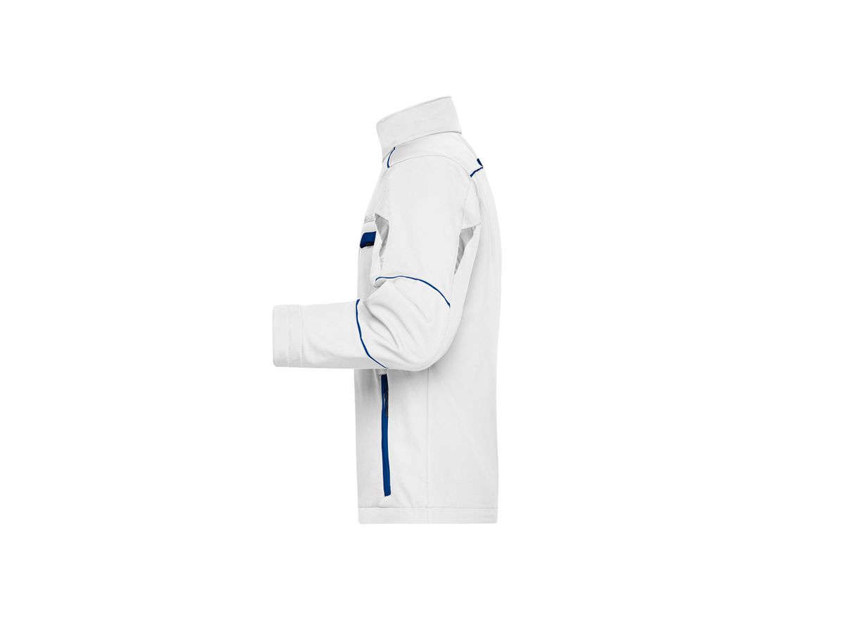 JN Funktionelle Softshell-Jacke JN851 white/royal, Größe XXL