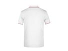 JN Men's Polo Stripe JN728 white/red, Größe 3XL