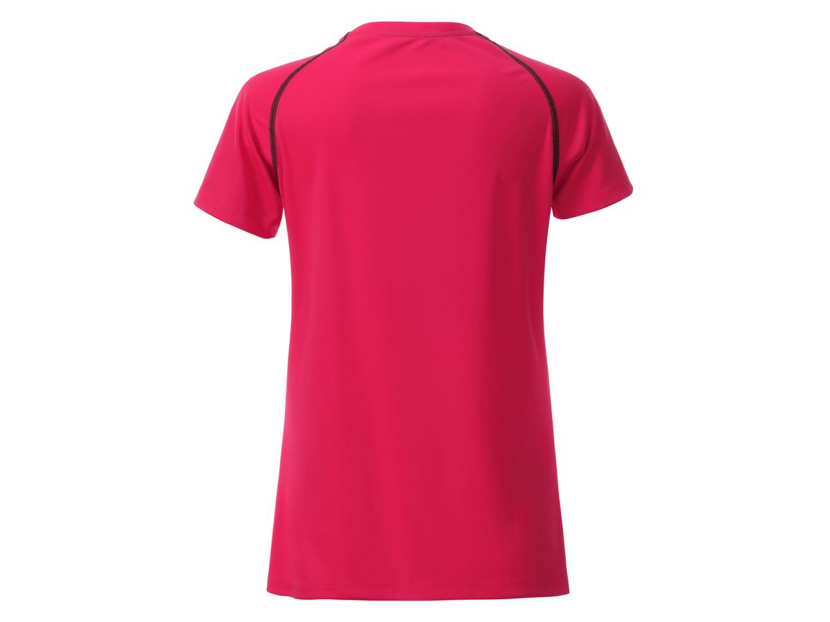 JN Ladies' Sports T-Shirt JN495 bright-pink/titan, Größe XL
