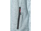 JN Mens Knitted Fleece Jacket JN762 100%PES, dark-grey-melange/silver, Gr XL