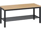 CP Sitzbank B1000xT358xH450 mm RAL 7021/Hartholz mit Schuhrost