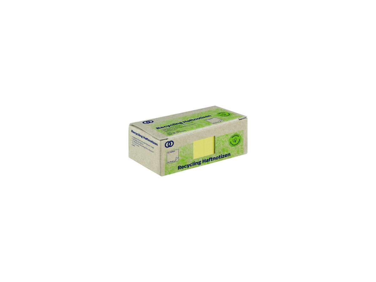 Soennecken Haftnotiz oeco 5872 RC 75x75mm 100Bl. gelb 12St.