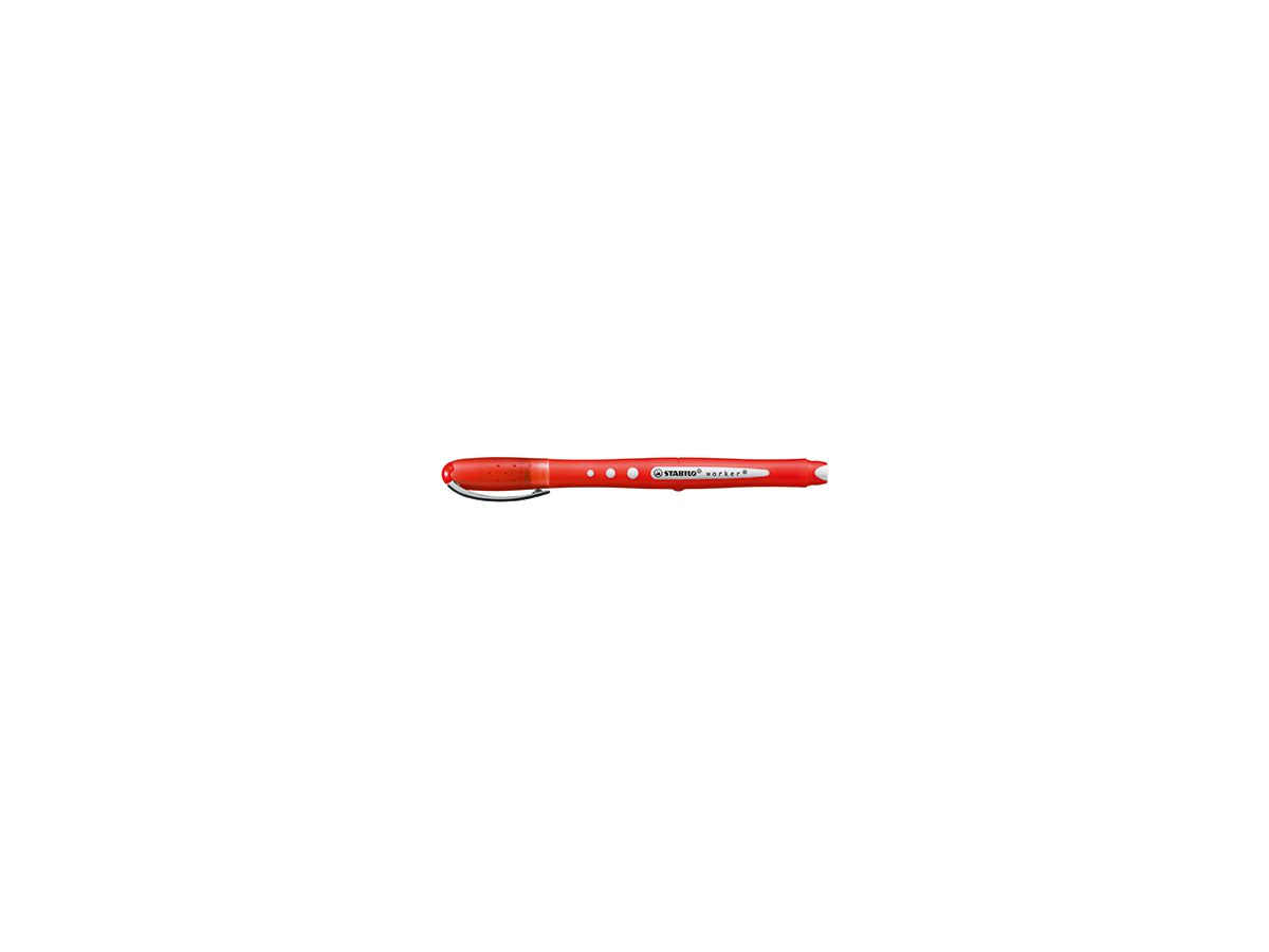 STABILO Rollerball worker colorful 2019/40 0,5mm Kappenmodell rot
