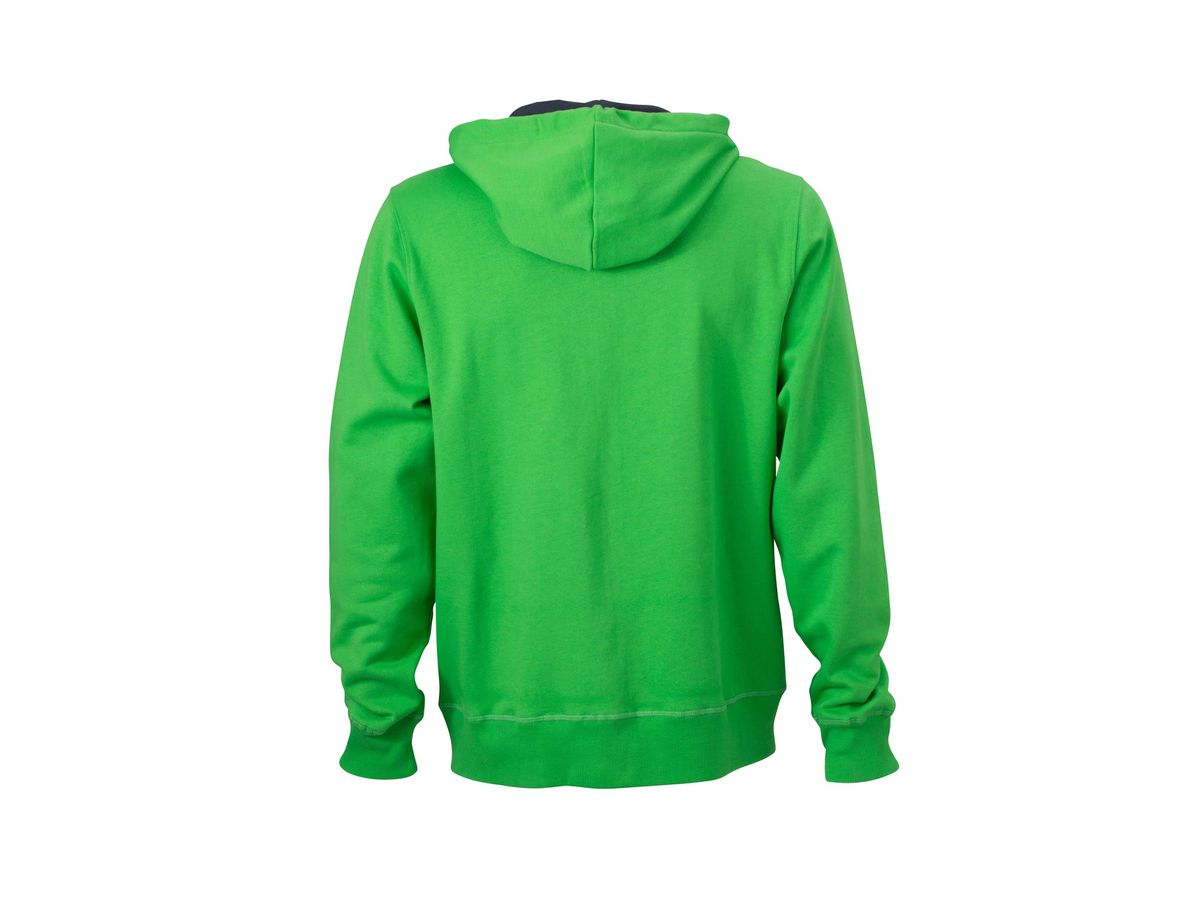 JN Mens Hooded Jacket JN595 80%BW/20%PES, green/carbon, Größe XL