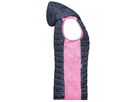 JN Ladies' Knitted Hybrid Vest JN767 pink-melange/anthracite-melange, Größe M