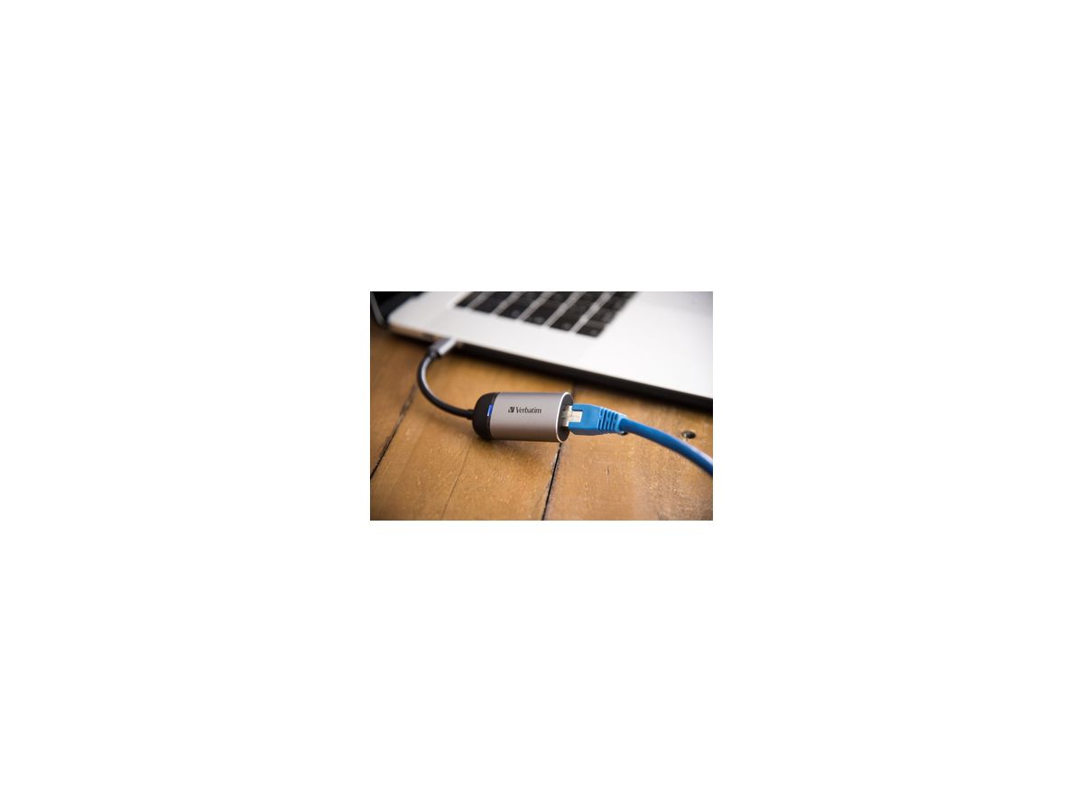 Verbatim USB Hub 49146 USB-C zu Gigabit-LAN Adapter